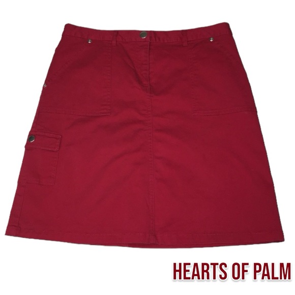 hearts of palm Pants - Hearts of palm Red Cargo Stretch Skort - Women’s 6